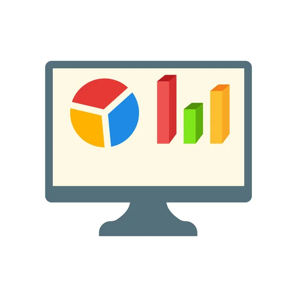 Vektor Ikon Analytics Izolovaný Bílém Pozadí Pro Návrh Webové Mobilní — Stockový vektor