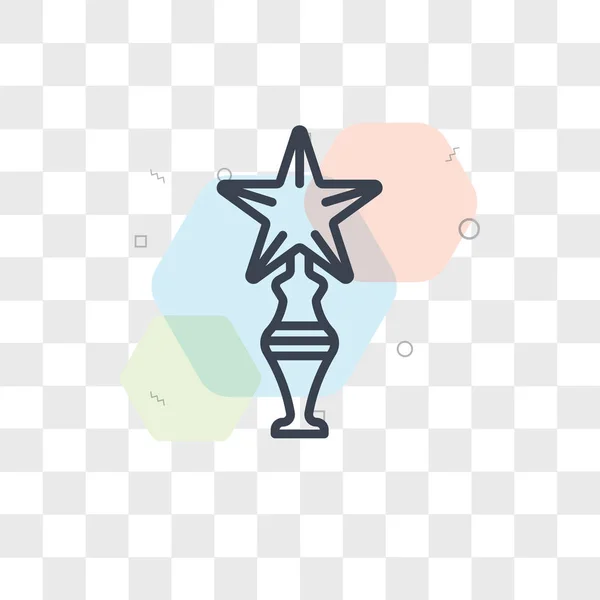 Ster vector pictogram geïsoleerd op transparante achtergrond, Star-logo d — Stockvector