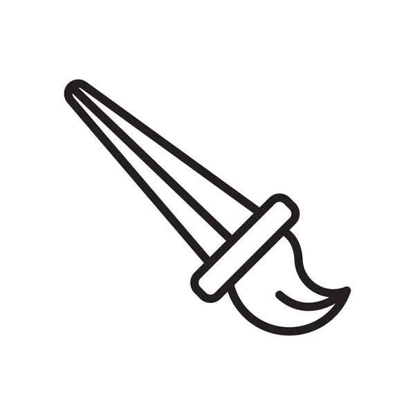 Brush ikon elszigetelt fehér háttér — Stock Vector