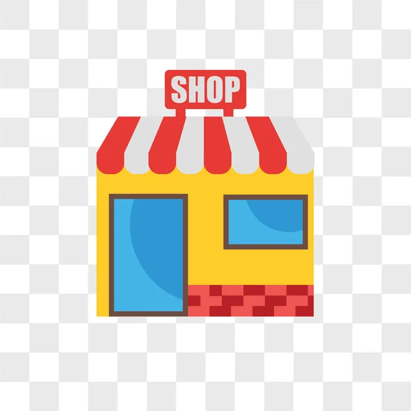 Shop vektor ikon elszigetelt átlátszó háttér, Shop logo d — Stock Vector