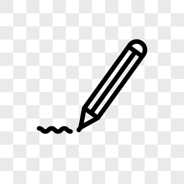 Στυλό εικονίδιο διάνυσμα απομονώνονται σε διαφανές φόντο, στυλό λογότυπο des — Διανυσματικό Αρχείο