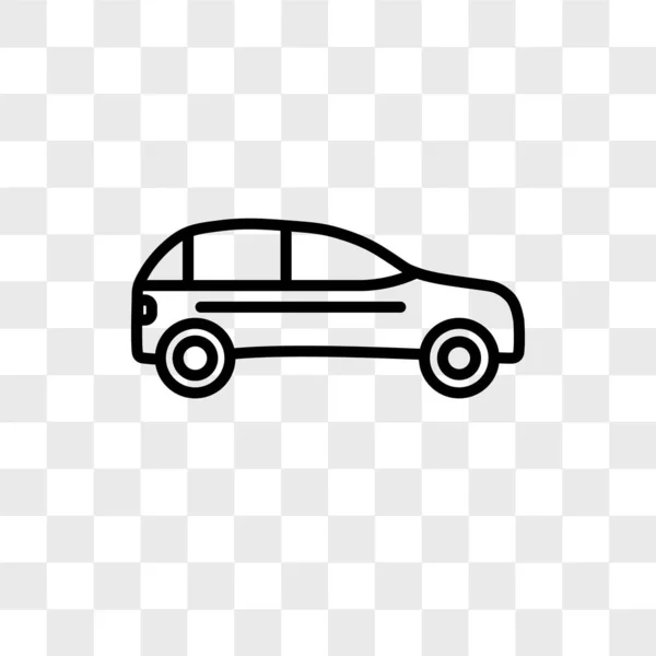 Icono del vector del coche aislado sobre fondo transparente, logotipo del coche des — Vector de stock