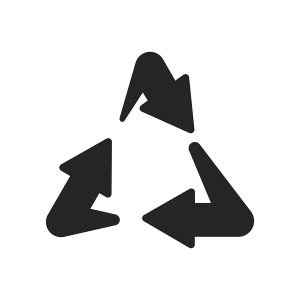 Icône de recyclage signe vectoriel et symbole isolé sur backgrou blanc — Image vectorielle