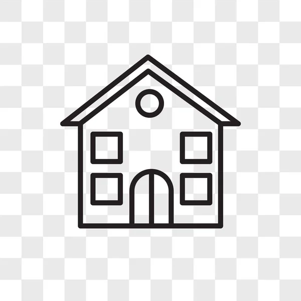 Barn vector icon isolated on transparent background, Barn logo d — Stock Vector