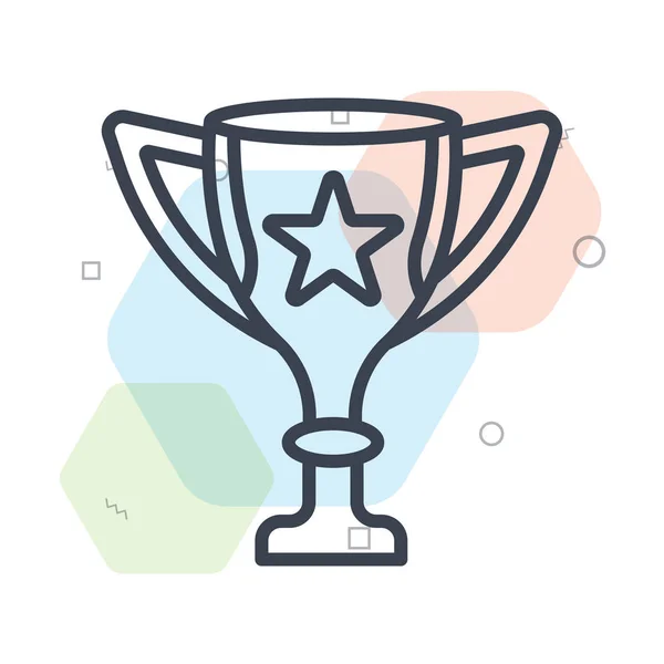 Trophy Icon Vector Isolated White Background Your Web Mobile App — 스톡 벡터