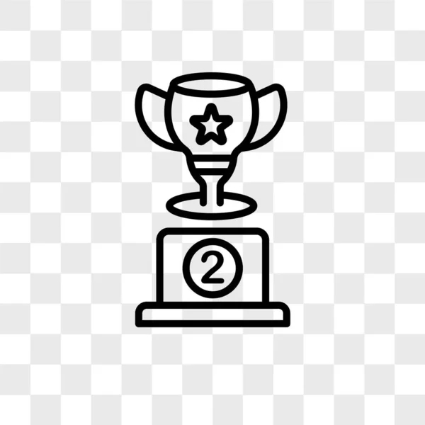 Trofee vector pictogram geïsoleerd op transparante achtergrond, Trophy lo — Stockvector