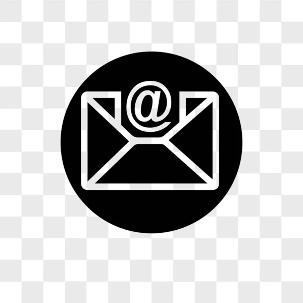 Ícone de vetor de e-mail isolado em fundo transparente, logotipo de e-mail — Vetor de Stock