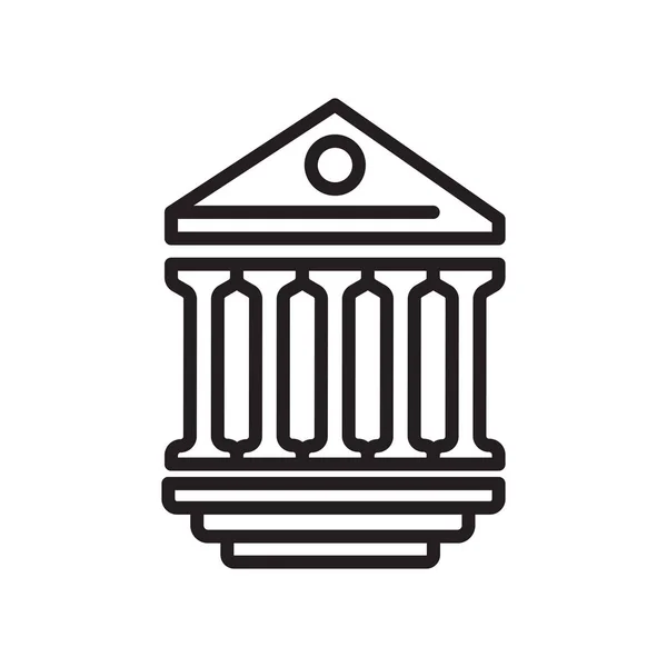 Sinal vetor ícone grego e símbolo isolado no fundo branco — Vetor de Stock