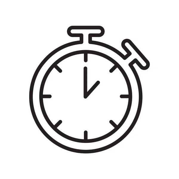 Διανυσματικό εικονιδίου χρονομέτρου που απομονώνεται σε λευκό φόντο, σύμβολο χρονομέτρου — Διανυσματικό Αρχείο