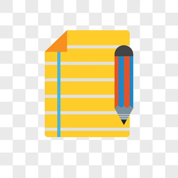 Ícone vetorial do bloco de notas isolado em fundo transparente, Bloco de notas —  Vetores de Stock