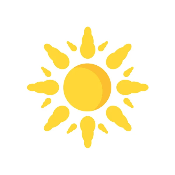 Vector Icono Sol Aislado Fondo Blanco Para Diseño Web Aplicación — Archivo Imágenes Vectoriales