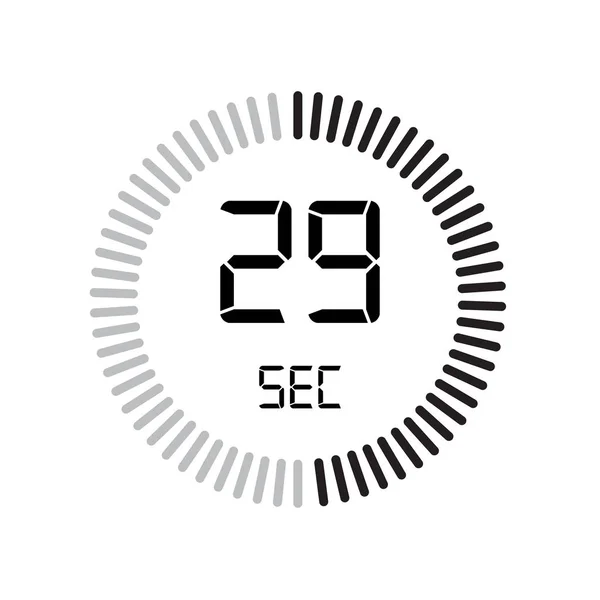 29秒图标 数字计时器 简单的矢量说明 — 图库矢量图片