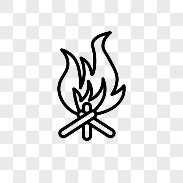 火火ロゴ開発、透明な背景に分離されたベクトルのアイコン — ストックベクタ