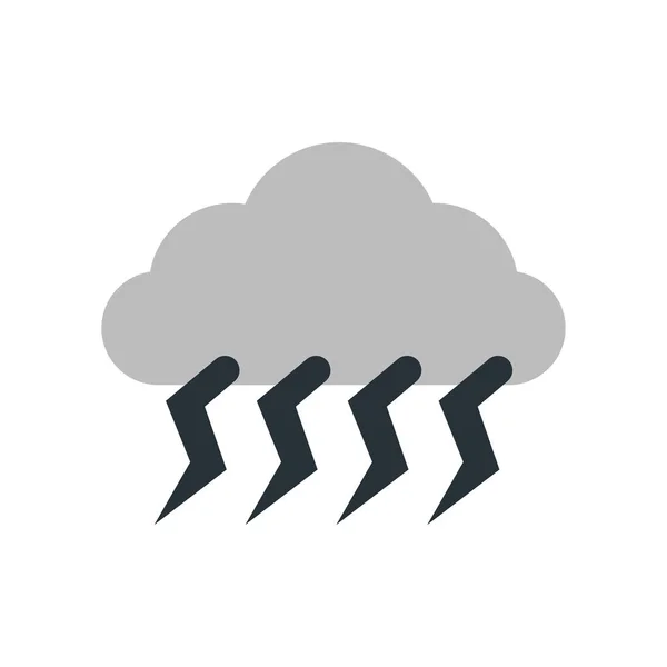 Storm pictogram vector teken en symbool geïsoleerd op witte achtergrond — Stockvector