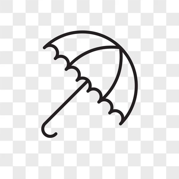 Icône vectorielle parapluie isolée sur fond transparent, Parapluie — Image vectorielle