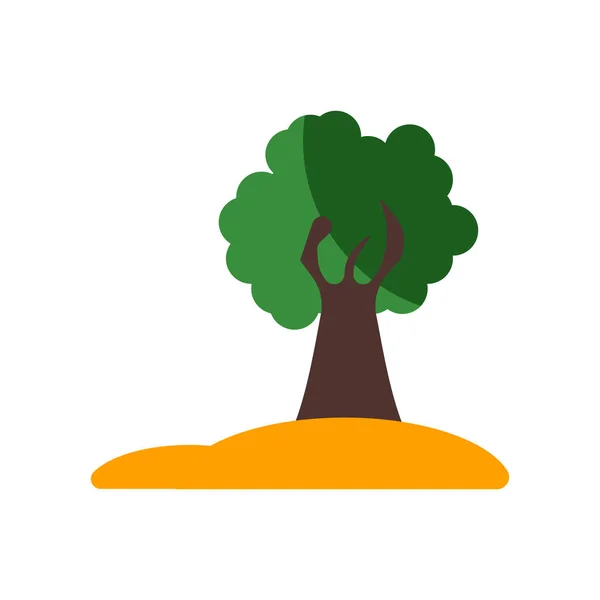 Icône de l'arbre signe vectoriel et symbole isolé sur fond blanc — Image vectorielle