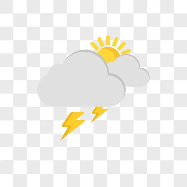 Tormenta icono vectorial aislado sobre fondo transparente, logotipo de la tormenta — Archivo Imágenes Vectoriales