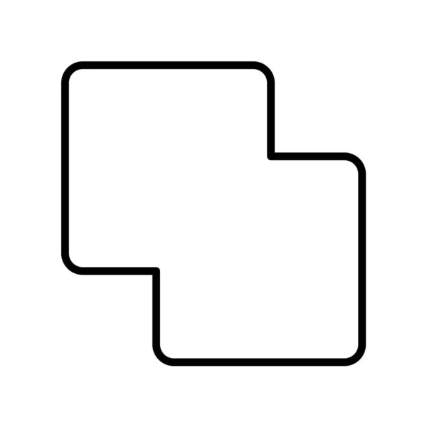 Fusionner icône vecteur isolé sur fond blanc, Fusionner signe, lin — Image vectorielle
