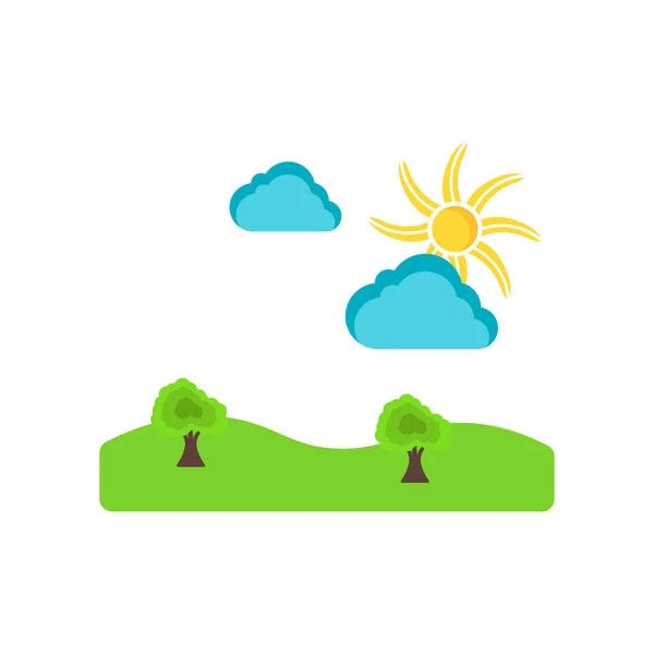 Sun Icon Vector Isolated White Background Your Web Mobile App — Stok Vektör