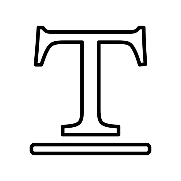 Typ-Symbol-Vektor isoliert auf weißem Hintergrund, Typenzeichen, Linie — Stockvektor