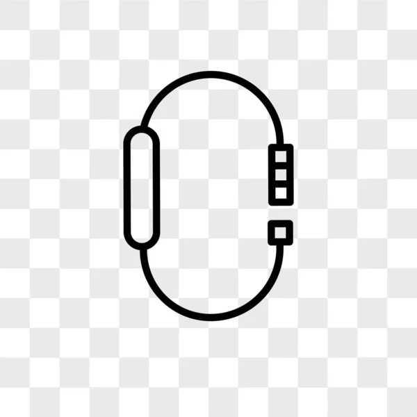 Carabiner vector icon isolated on transparent background, Carabi — Stock Vector