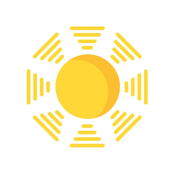 Sun Icon Vector Isolated White Background Your Web Mobile App — Stok Vektör