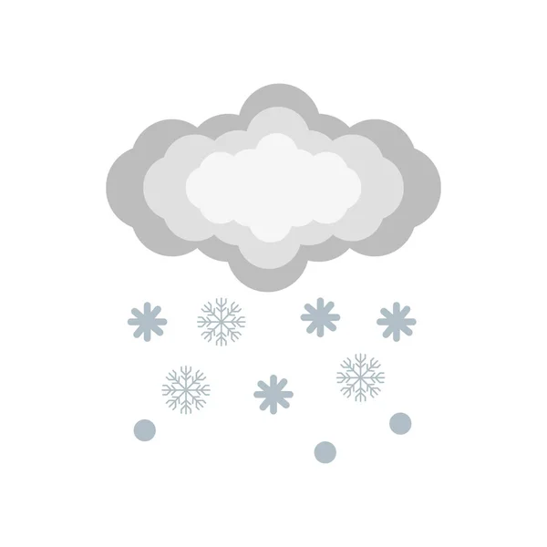 Snowing Icon Vector Isolated White Background Your Web Mobile App — Stock Vector