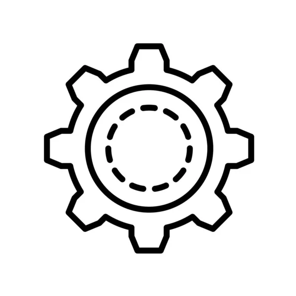 Cogwheel icon vector isolated on white background, Cogwheel sign — Stock Vector