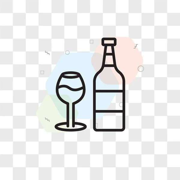 Wine vector icon isolated on transparent background, Wine logo d — Stock Vector