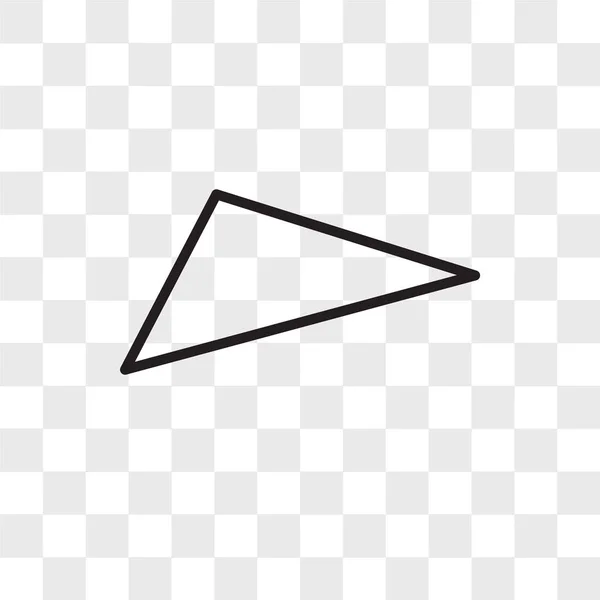 Icône vectorielle triangle isolée sur fond transparent, Triangl — Image vectorielle