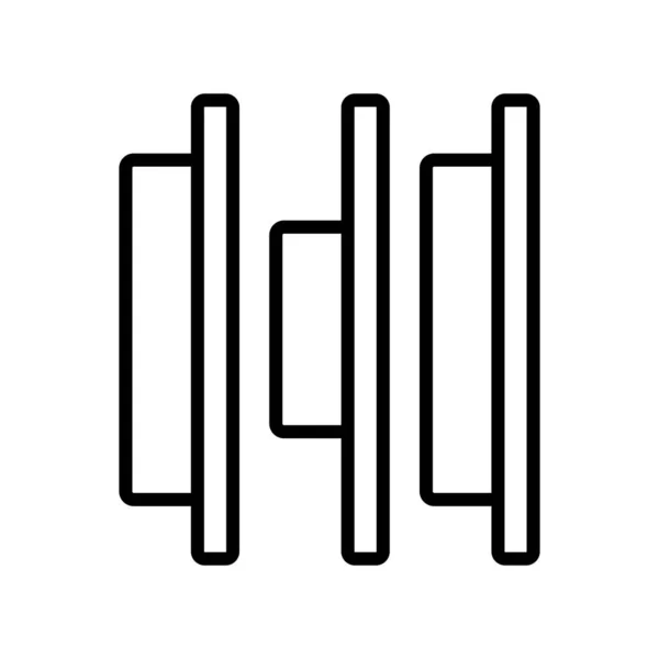Vetor ícone de alinhamento isolado no fundo branco, Alinhamento si — Vetor de Stock