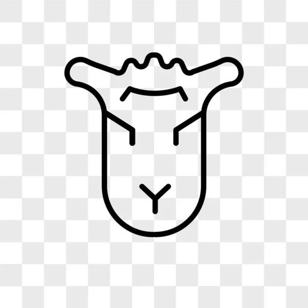 Lamb of God vector icon isolated on transparent background, Lamb — Stock Vector