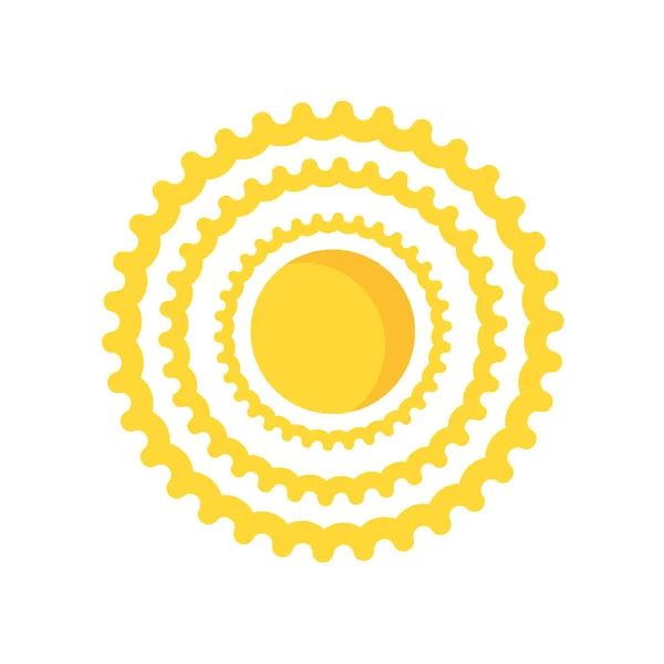 Sun Icon Vector Isolated White Background Your Web Mobile App — Stok Vektör