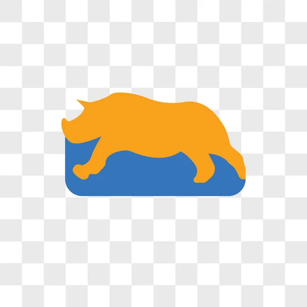 Ícone vetorial do hipopótamo isolado em fundo transparente, Quadril — Vetor de Stock