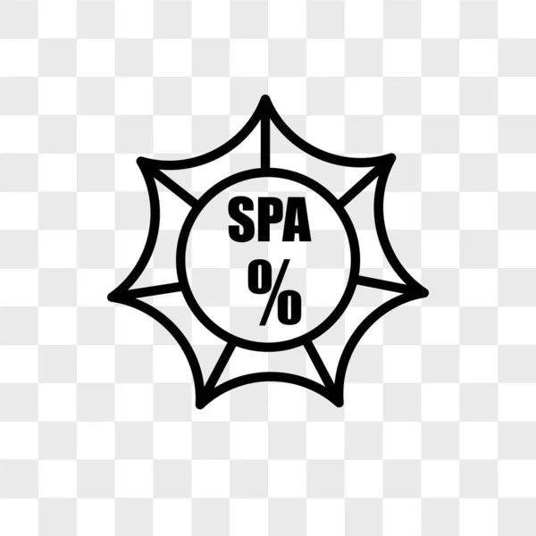 Spa icono vector de descuento aislado sobre fondo transparente, Spa — Vector de stock