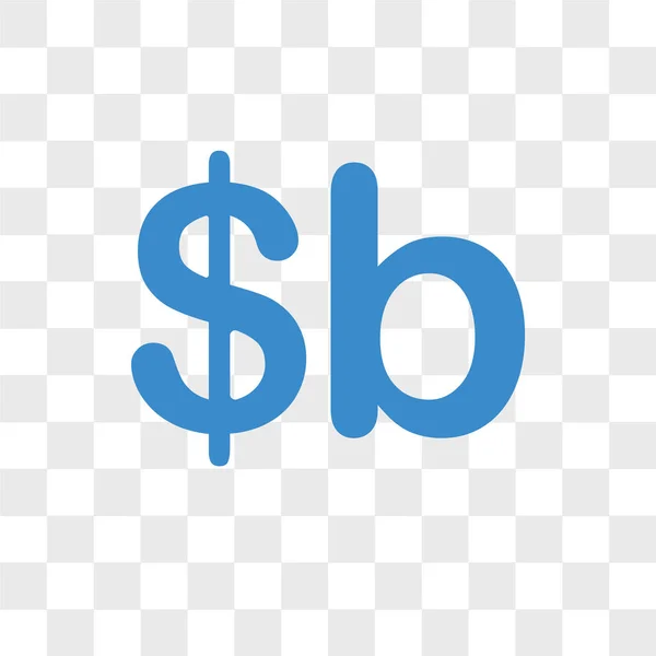 Bolivie icône vectorielle de devises isolé sur fond transparent , — Image vectorielle
