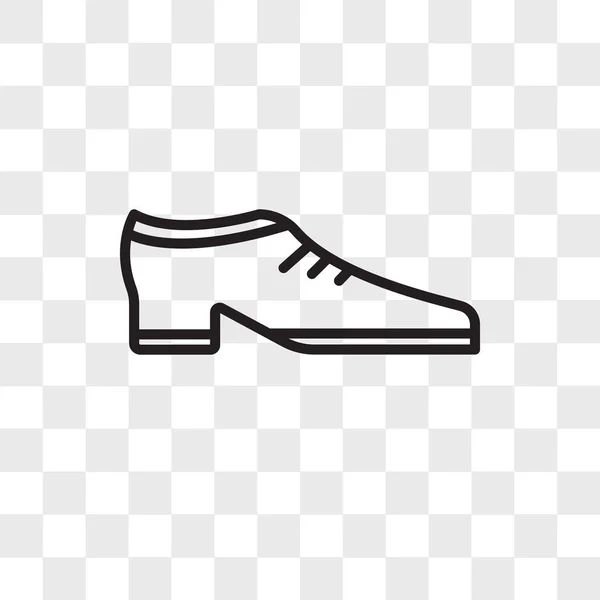 Icono del vector del zapato aislado sobre fondo transparente, logotipo del zapato d — Vector de stock