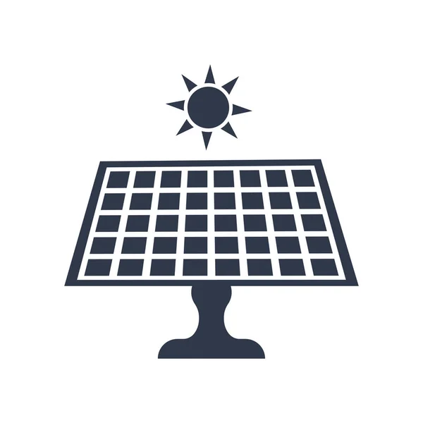 Icono Energía Solar Vector Aislado Sobre Fondo Blanco Para Diseño — Vector de stock