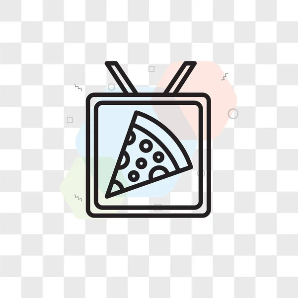 Pizza vektor ikonen isolerad på transparent bakgrund, Pizza logotyp — Stock vektor