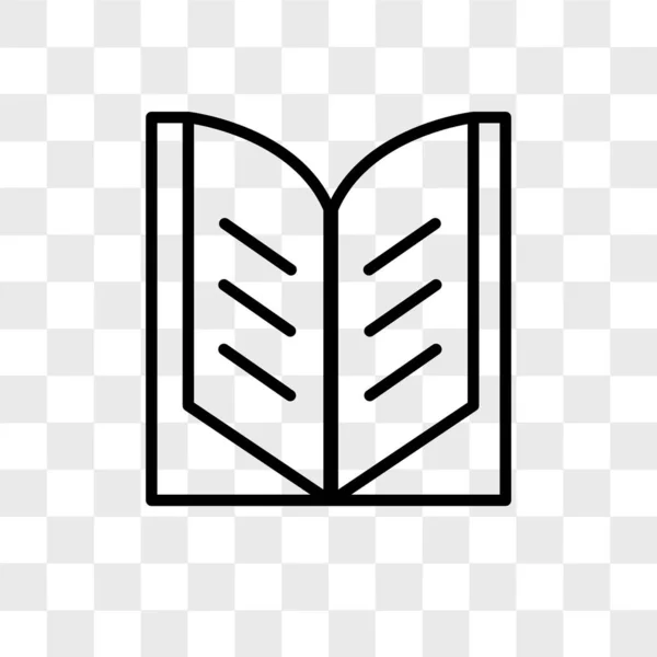 Abrir libro icono vectorial aislado sobre fondo transparente, Abrir b — Vector de stock