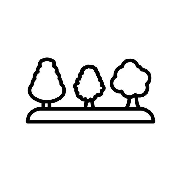 Forest ikonen vektor isolerad på vit bakgrund, skog sign, l — Stock vektor