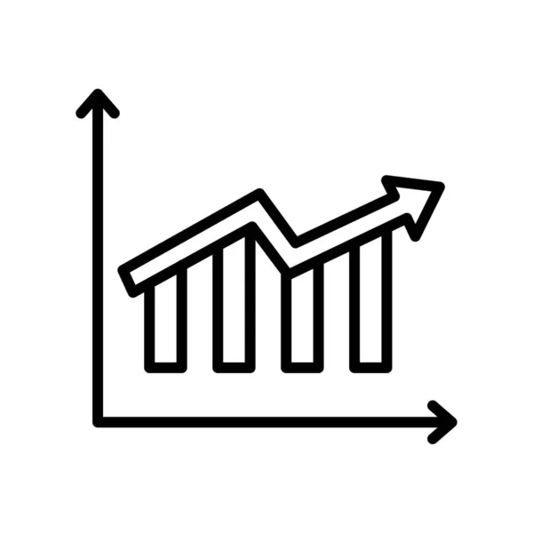 Icône de statistiques signe vectoriel et symbole isolé sur fond blanc — Image vectorielle