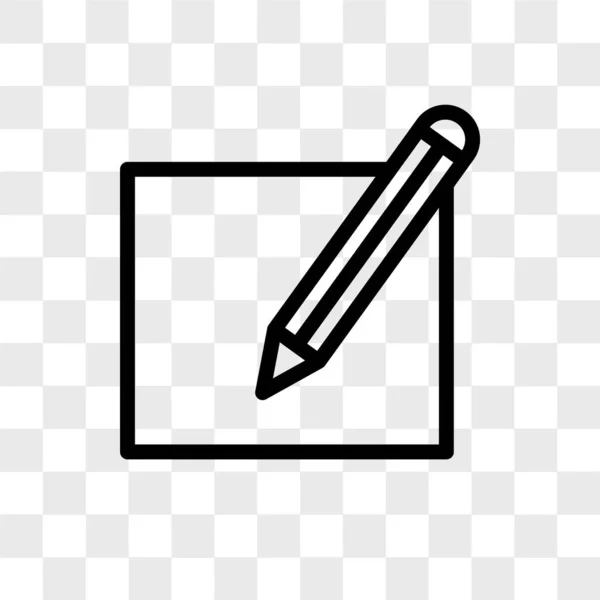 Pen edit vector icon isolated on transparent background, Pen edi — 스톡 벡터