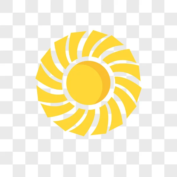 Icono del vector solar aislado sobre fondo transparente, Sun logo des — Vector de stock