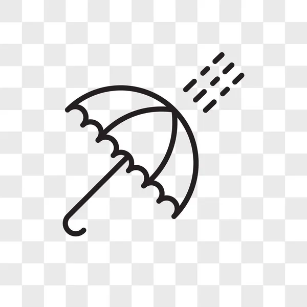 Umbrella vector icon isolated on transparent background, Umbrell — Stock Vector