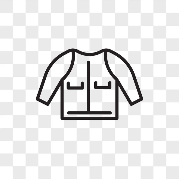 Значок вектора пиджака изолирован на прозрачном фоне, Куртка lo — стоковый вектор