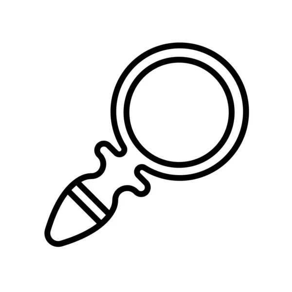 Vecteur d'icônes loupe isolé sur fond blanc, Panneau loupe, lin — Image vectorielle