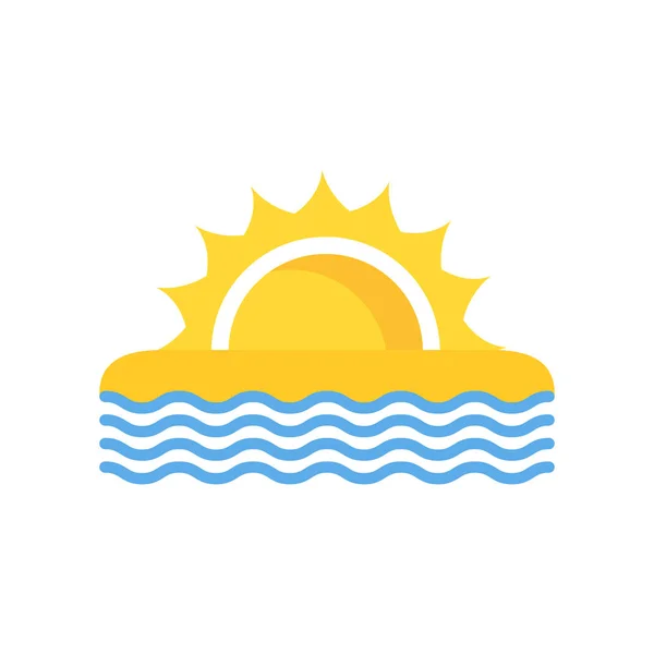 Sunrise Icon Vector Isolated White Background Your Web Mobile App — 图库矢量图片