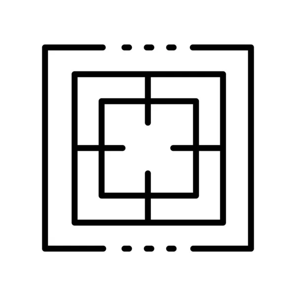 Icono de enfoque vector aislado sobre fondo blanco, signo de enfoque — Archivo Imágenes Vectoriales
