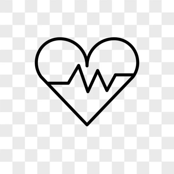 Значок вектора сердца изолирован на прозрачном фоне, логотип сердца — стоковый вектор